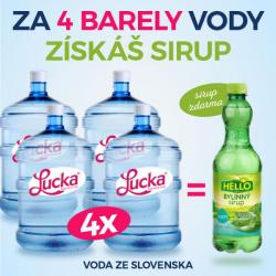 Kup čtyři vody LUCKA a získáš Hello sirup ZDARMA - POUZE MORAVA